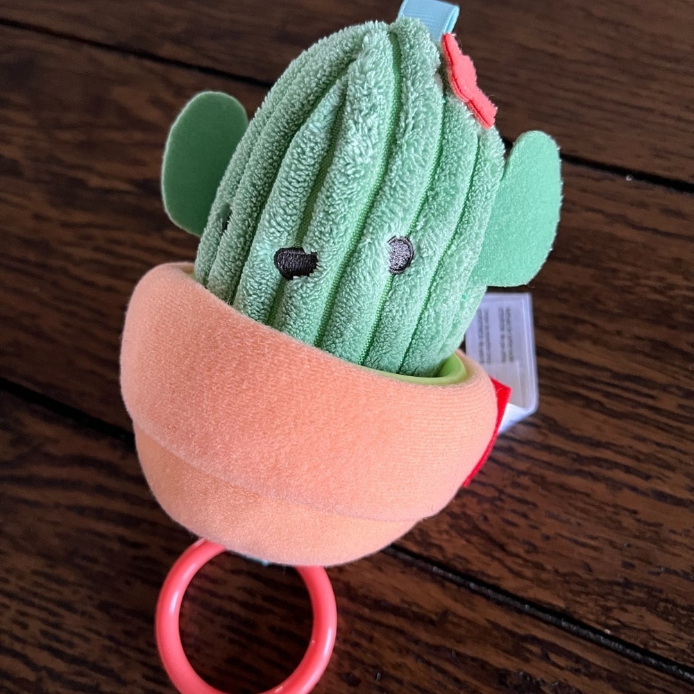 Skip Hop Plush Cactus Hanging Stroller Crib Toy Rattle Green Soft Cord Texture - Picture 4 of 9